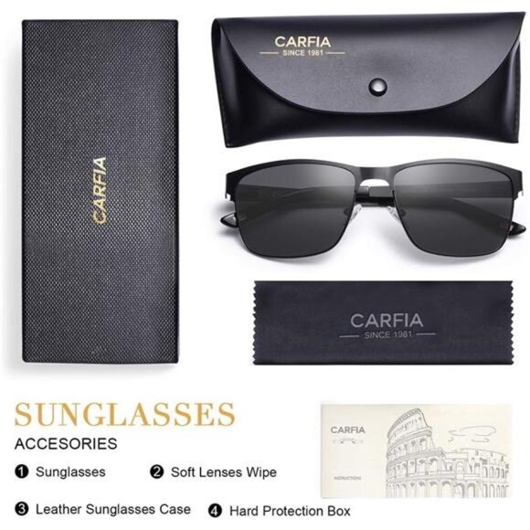 Metal Mens Sunglasses Polarized UV400 Protection for Driving Fishing main image 5